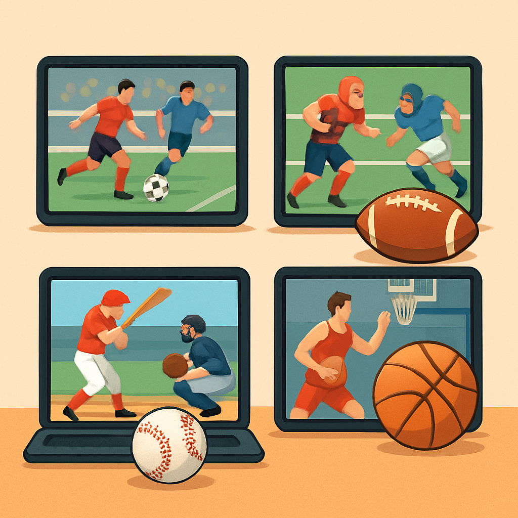 유료 스포츠 중계 서비스 비교 이미지