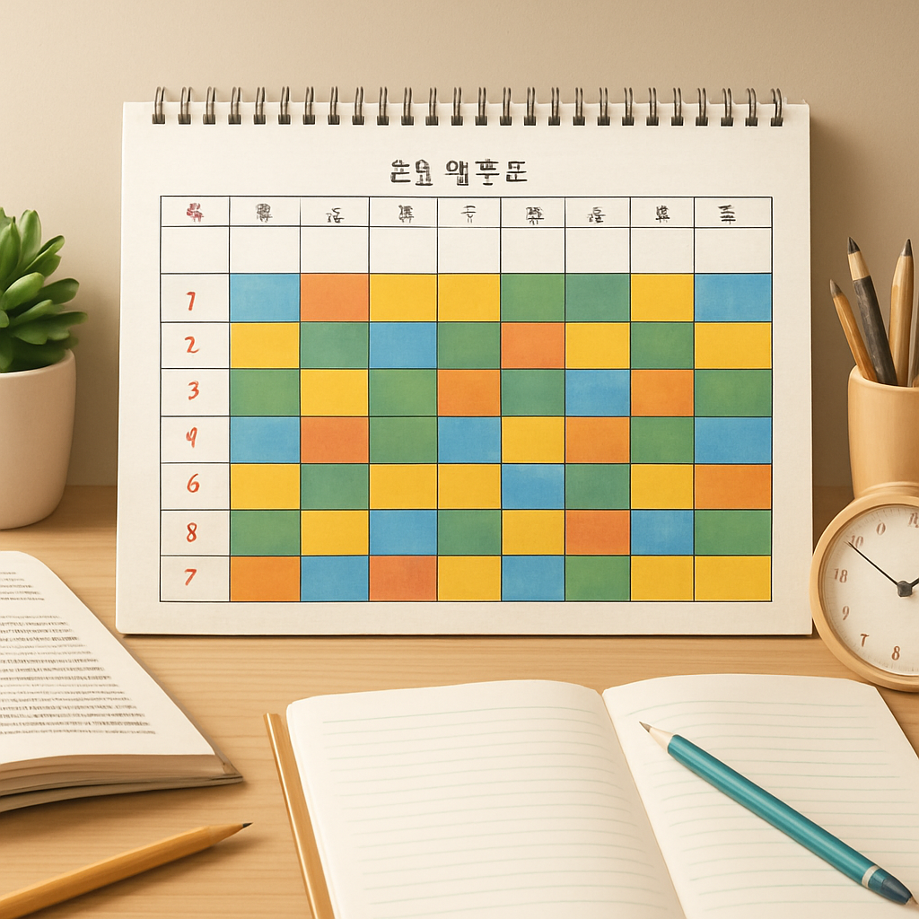 고3 독학재수 시간표 12개월 예시 이미지